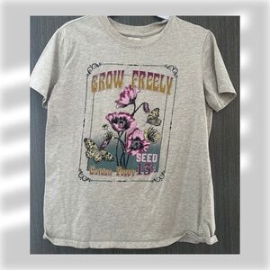 Maurices • Tan "Grow Freely" Short Sleeve Shirt • Size S